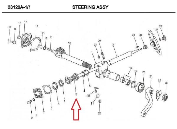 WORM AND COLUMN ASSY