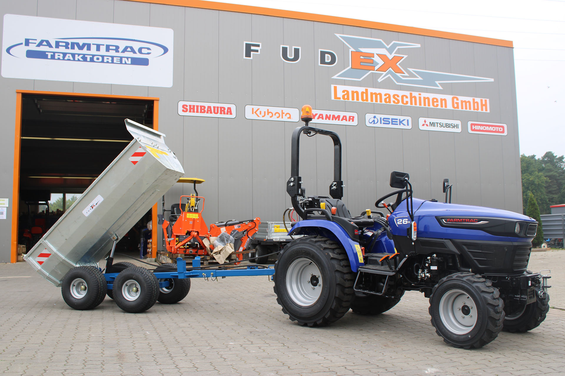 Fudex Heckbagger FM-195 Kleintraktor Traktor Schlepper Zubehör in